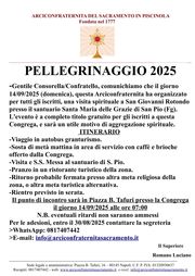 PELLEGRINAGGIO GRATIS DEL 14/09/25 INFO WHATSAPP: ...